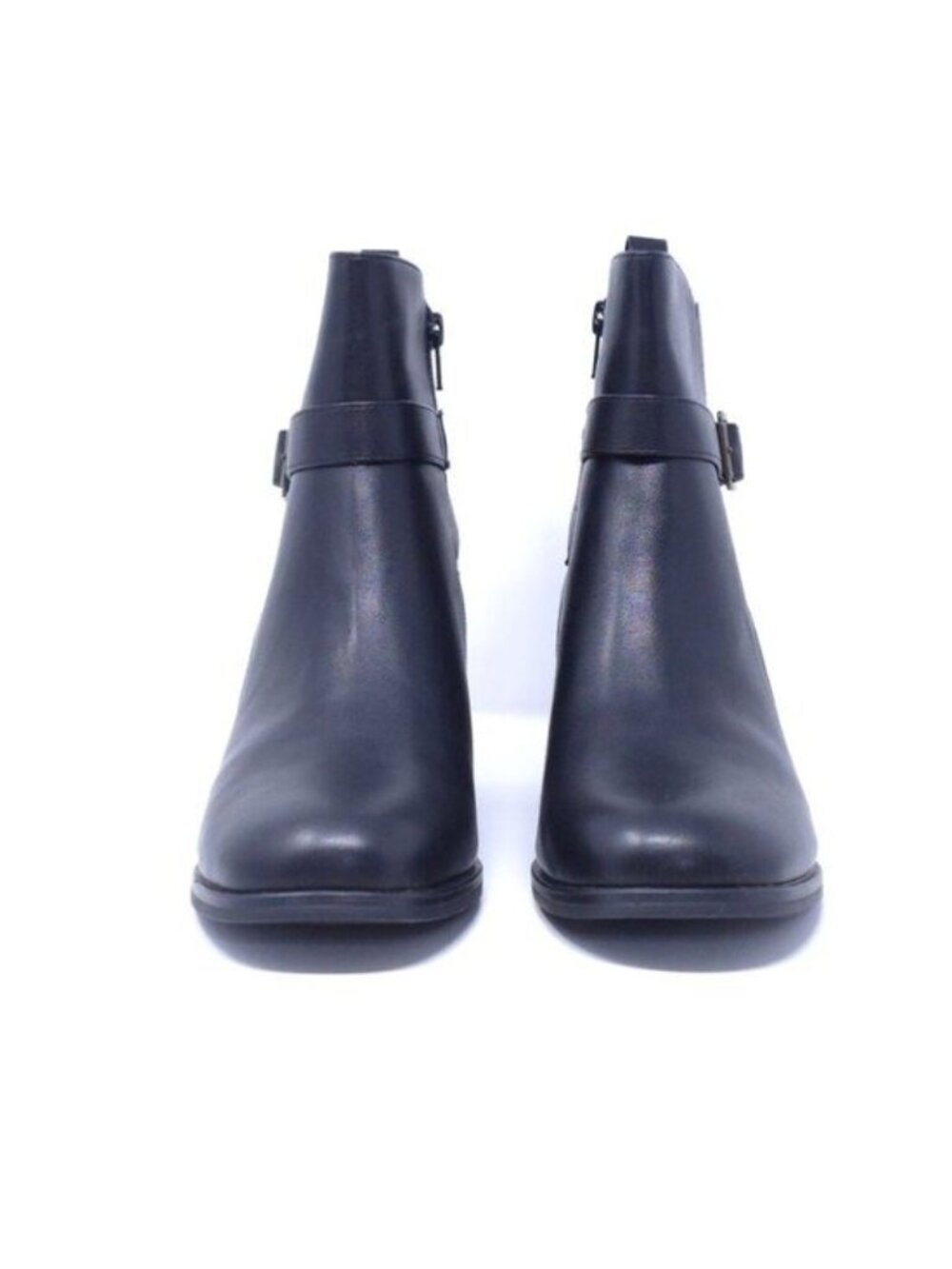 New White Mountain Narrows Black Smooth Block Heel Booties Women’s 9.5M - Picture 3 of 11